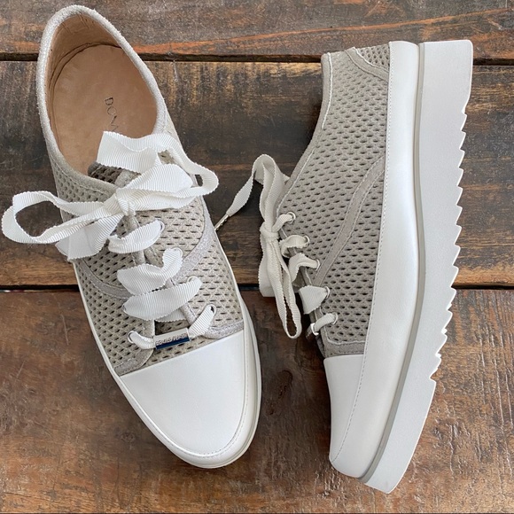 Donald J Pliner Flipp Gray Perforated Low Tip Platform Sneakers Size 8 - Picture 4 of 11